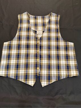 Vintage 80s/90s Company Collection Plaid Button Up Vest
